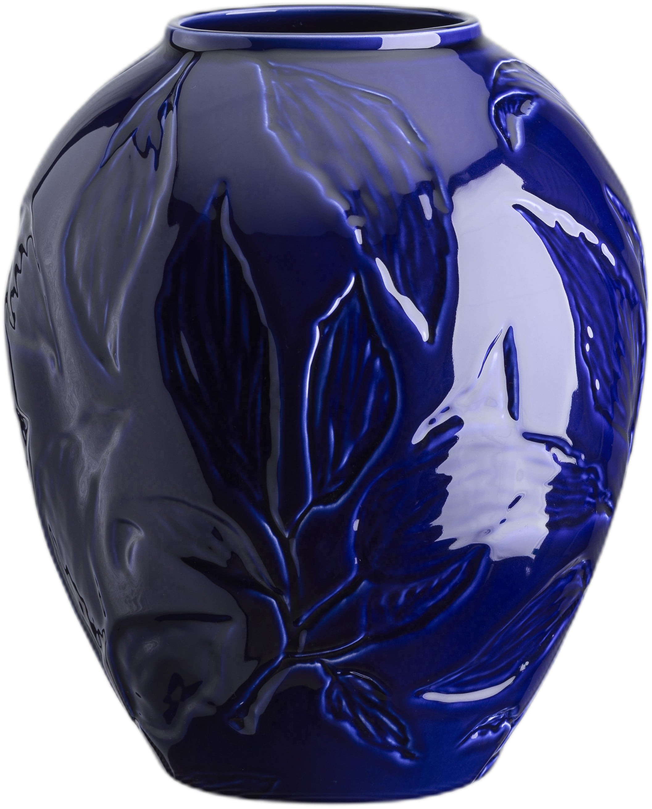 Florita Glazed Agate Blue, H 30 cm, Vase